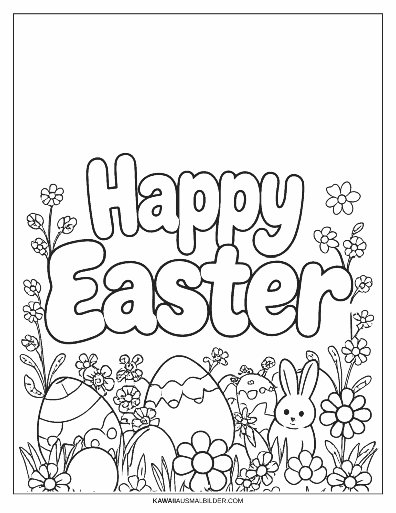 Frohe Ostern Ausmalbild