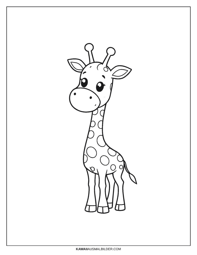 Giraffen-Malvorlage