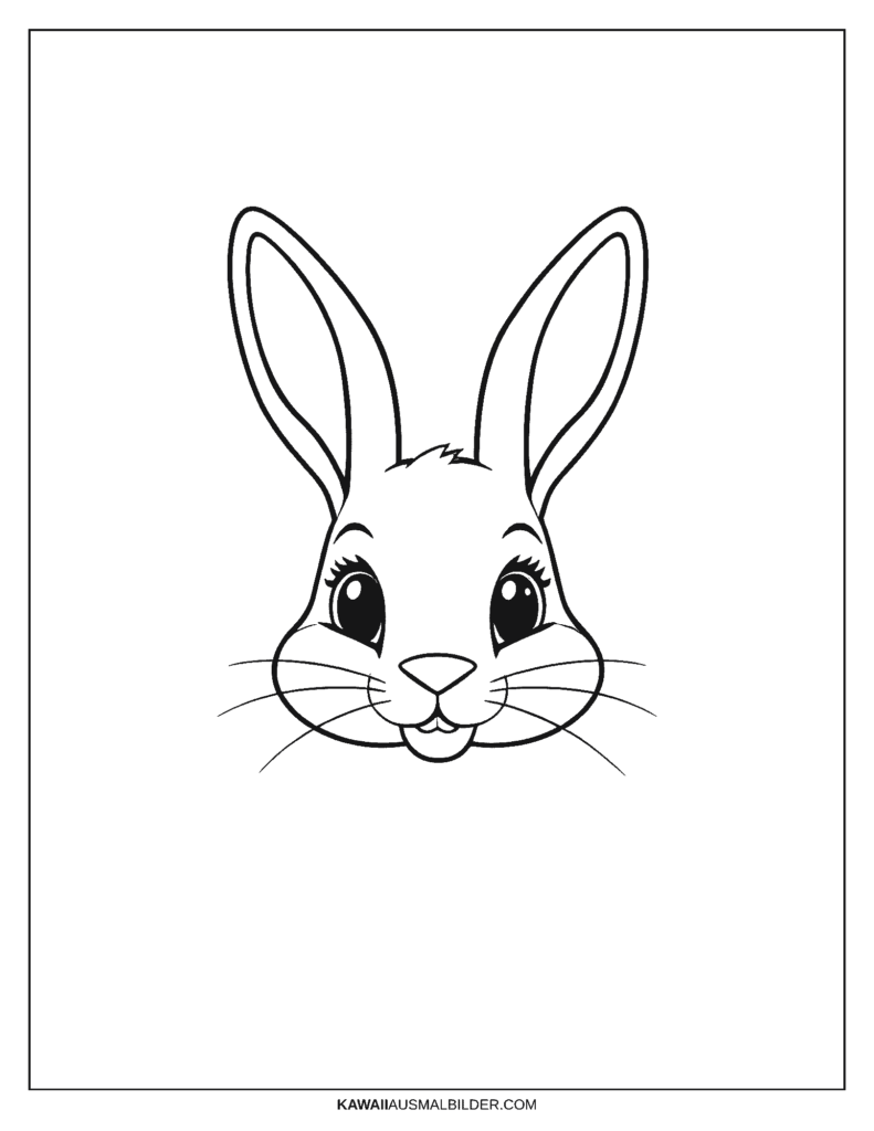  Kaninchen kopf Ausmalbild