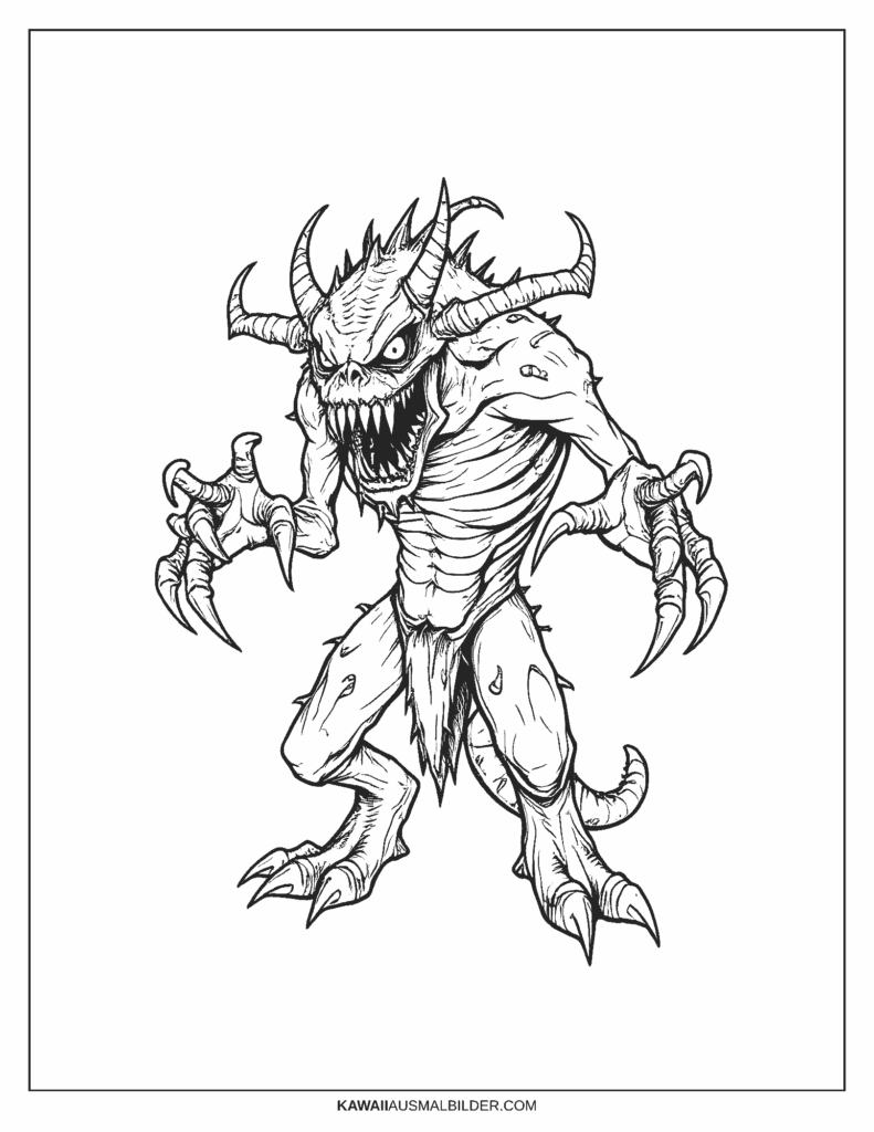 Malvorlage Gruselmonster
