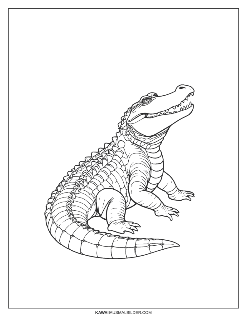 Malvorlage Krokodil