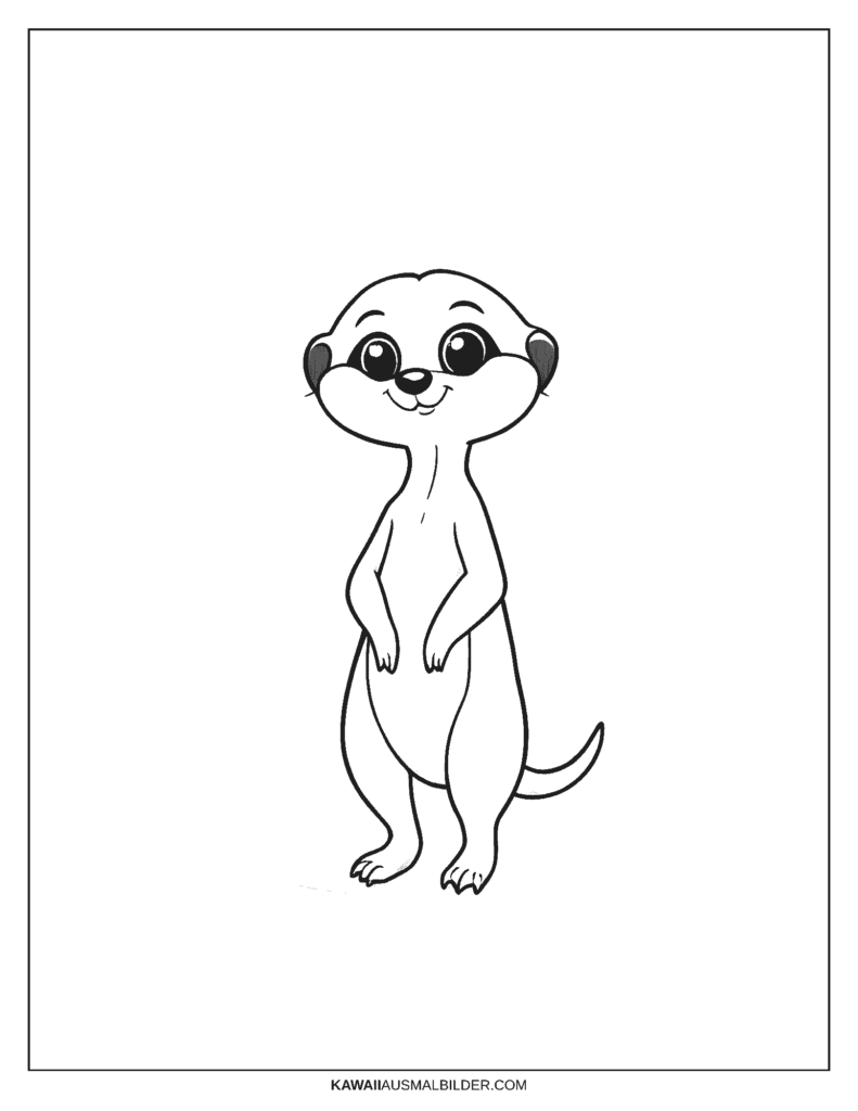Malvorlage Tier Erdmännchen