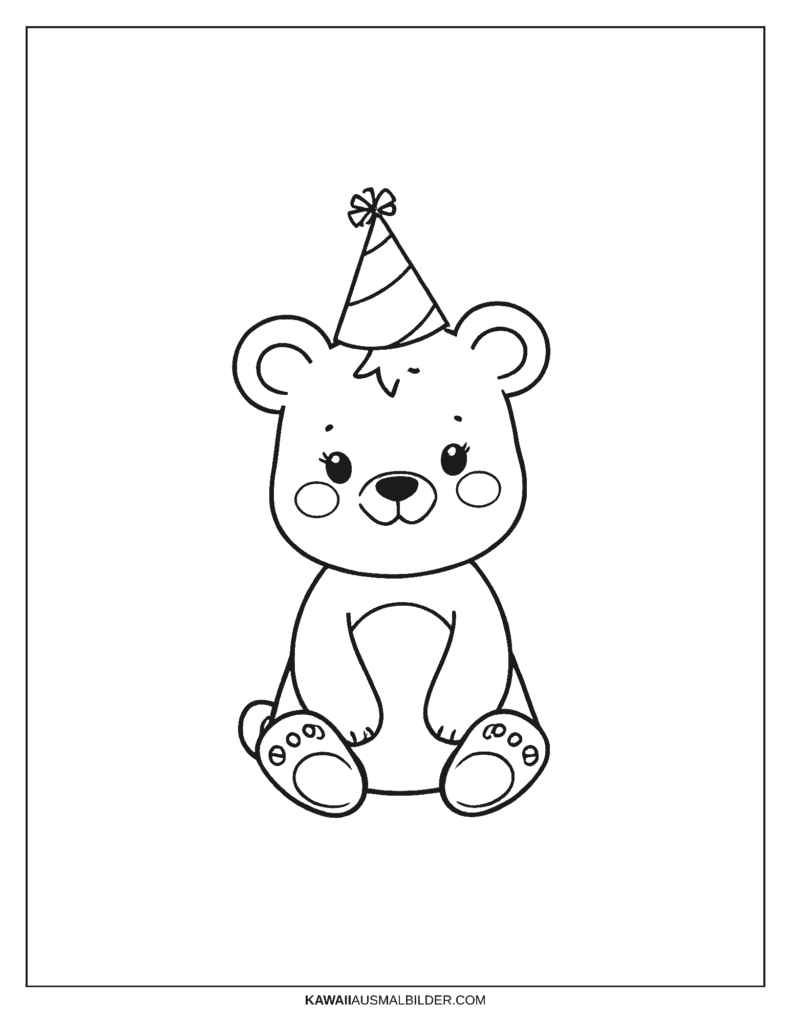 Malvorlage zum Tiergeburtstag