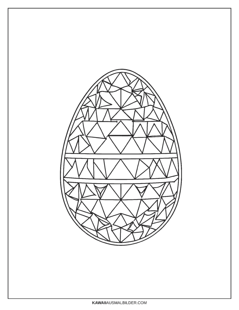 Mosaik-Osterei-Ausmalbild