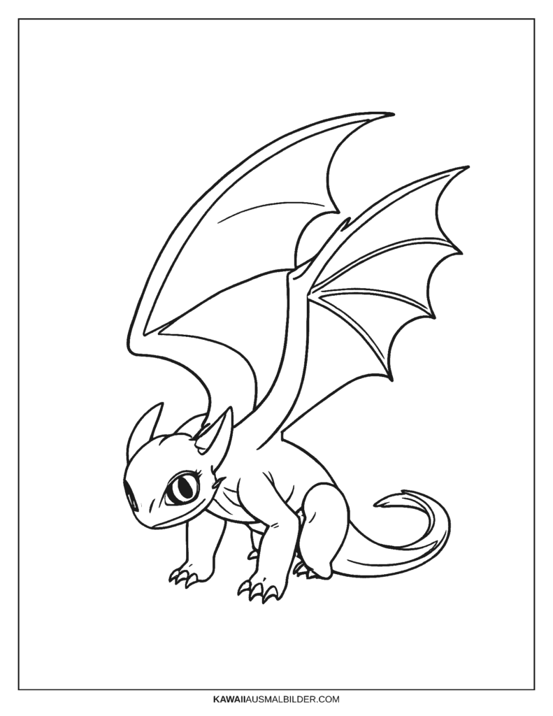  Ohnezahn-Drache Ausmalbild