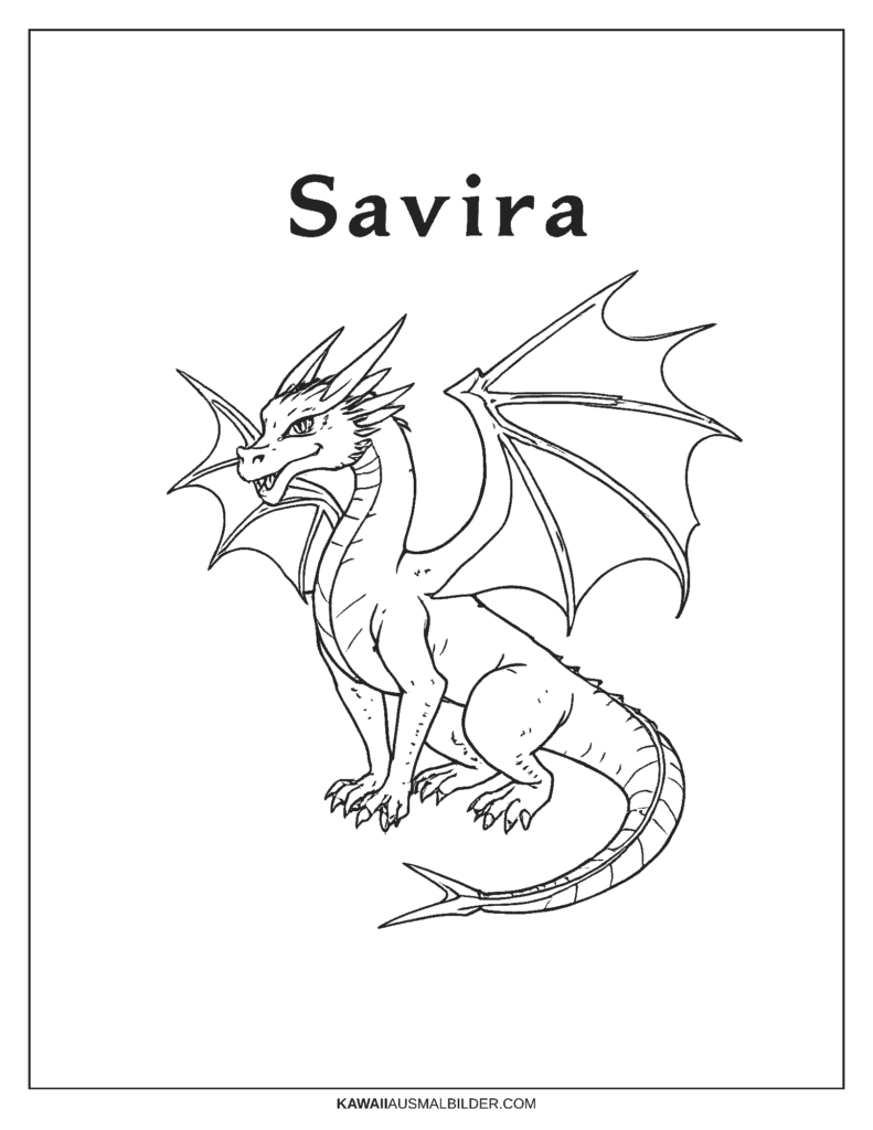  Safira-Drache Ausmalbild
