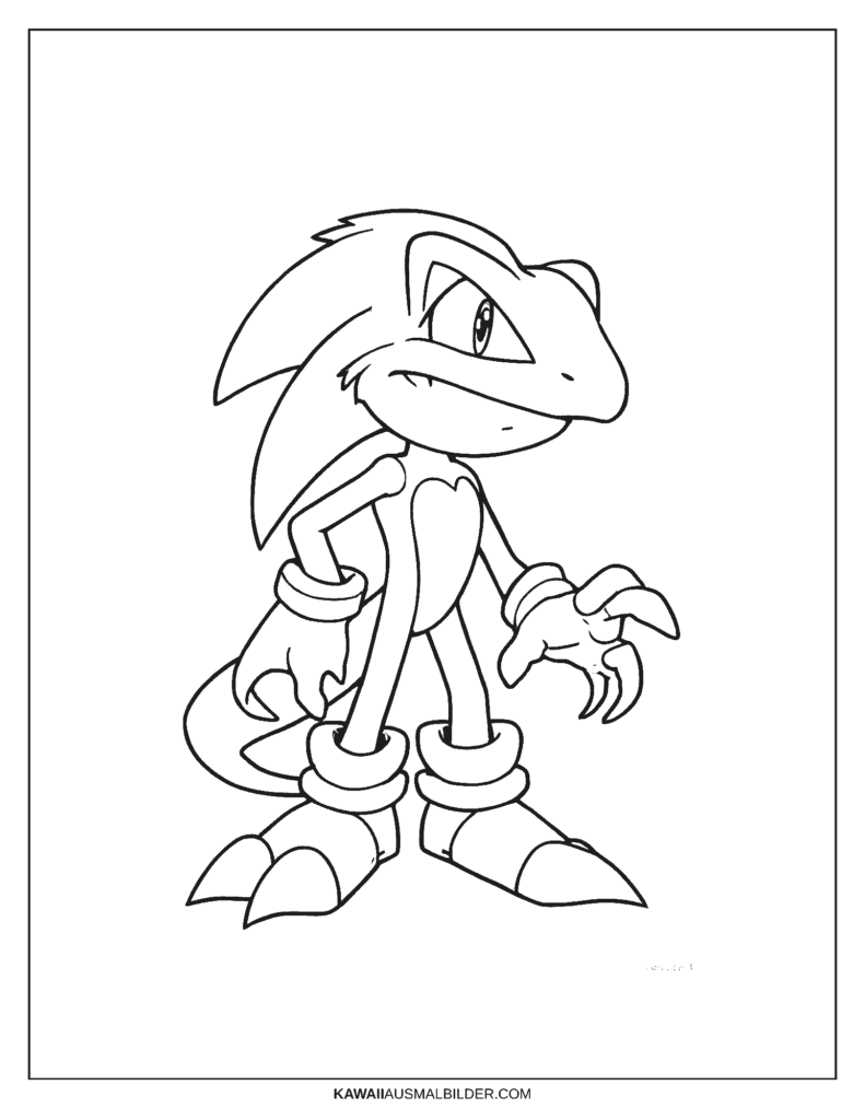 Sonic Lizard Malvorlage