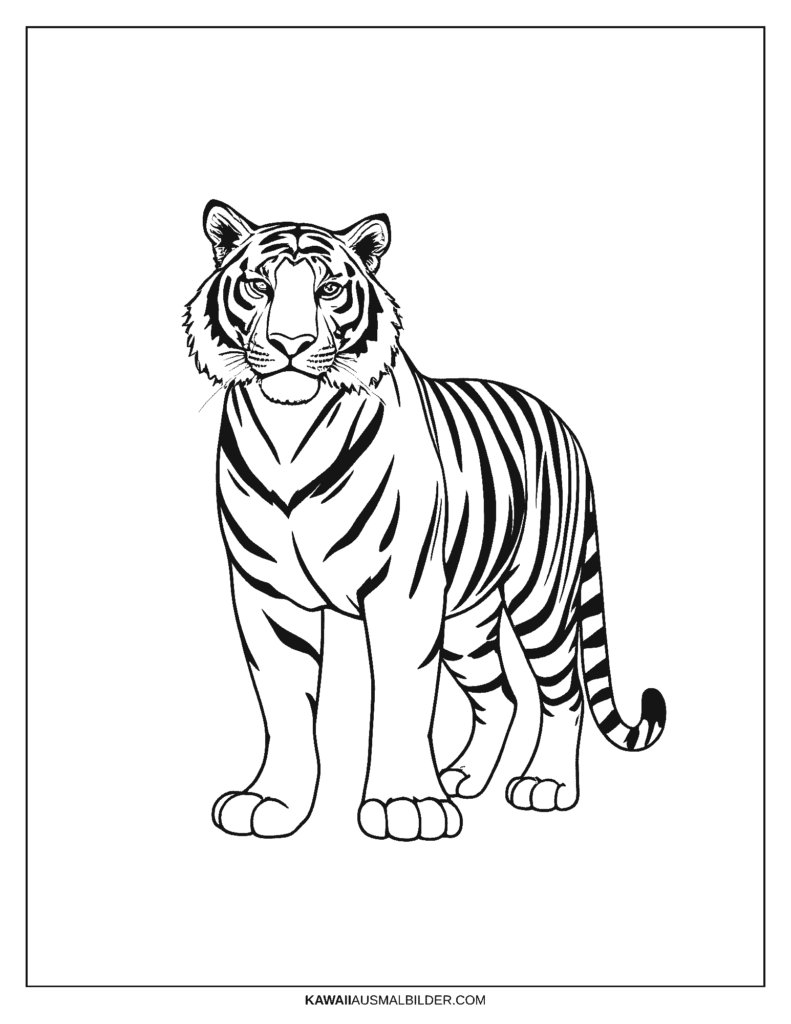 Tiger Ausmalbild