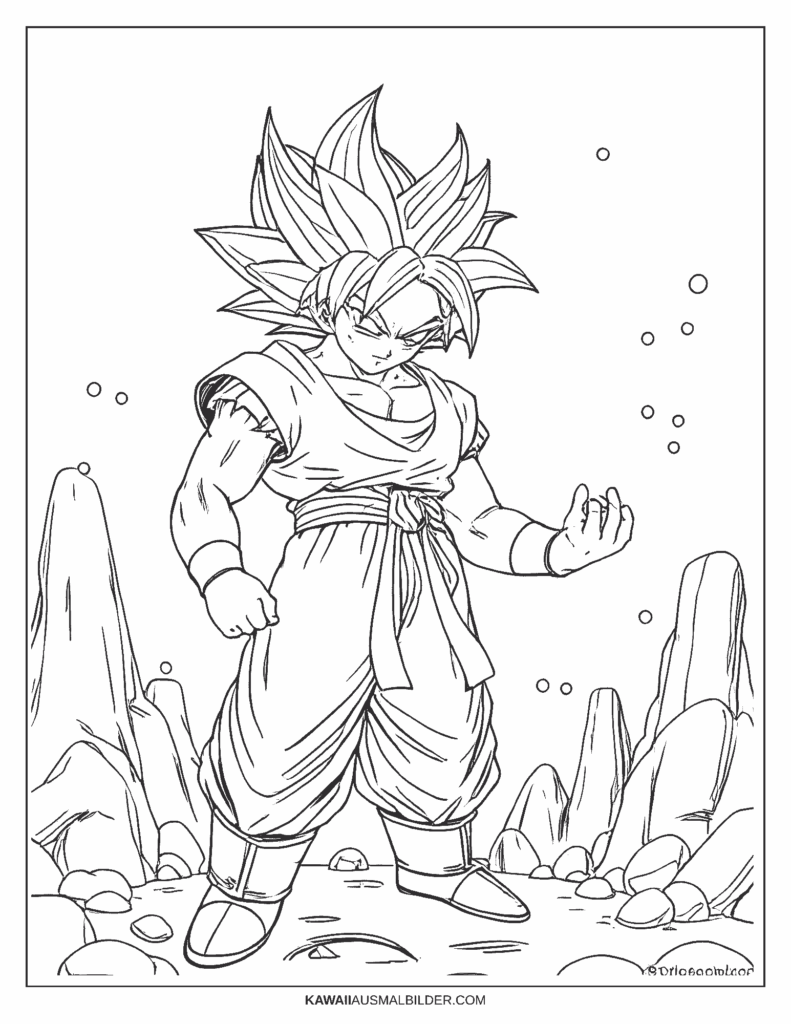 anime ausmalbild dragon ball