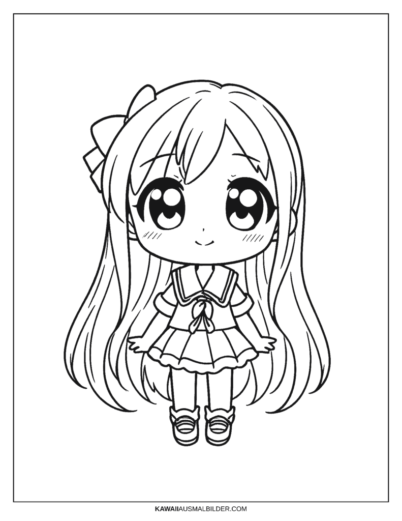 anime ausmalbild mädchen