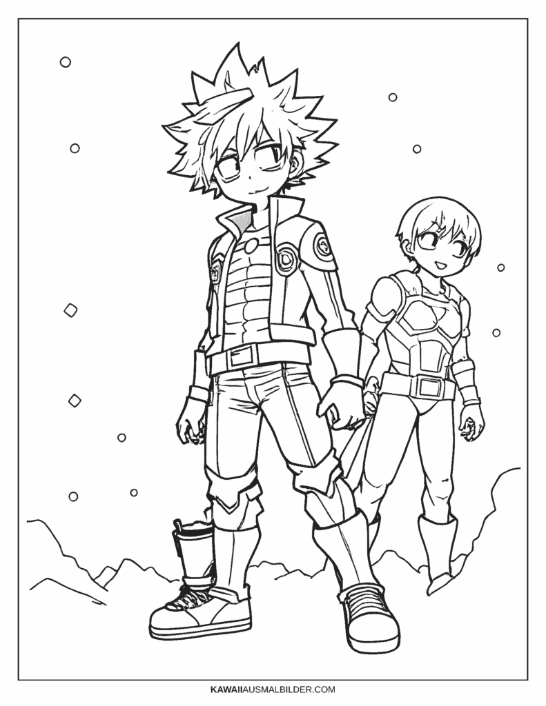 anime ausmalbild my hero academia