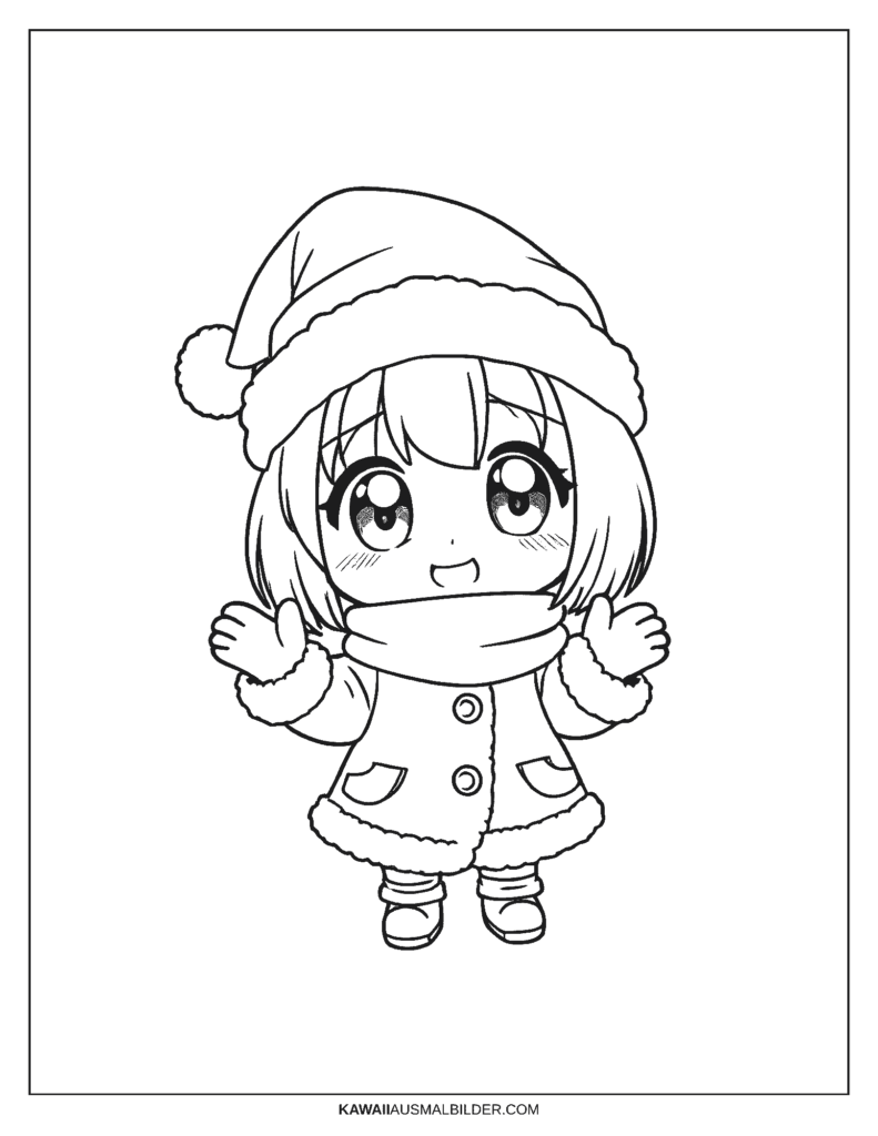 anime ausmalbild weihnachten