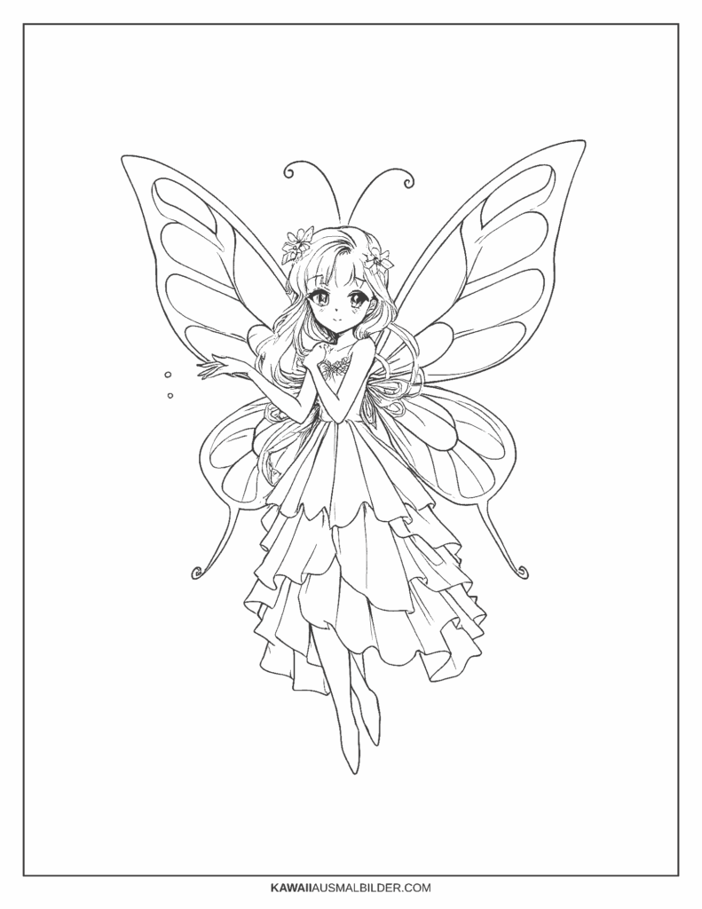 anime fee ausmalbild
