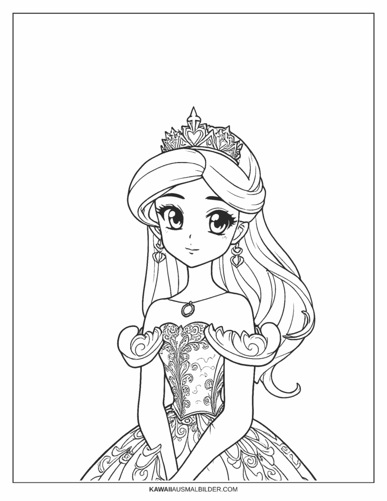 anime prinzessin ausmalbild