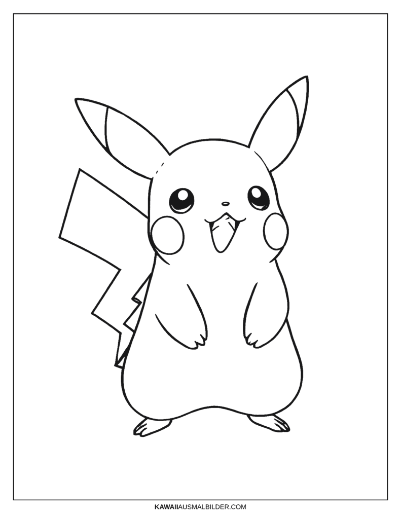 ausmalbild pikachu entwicklung