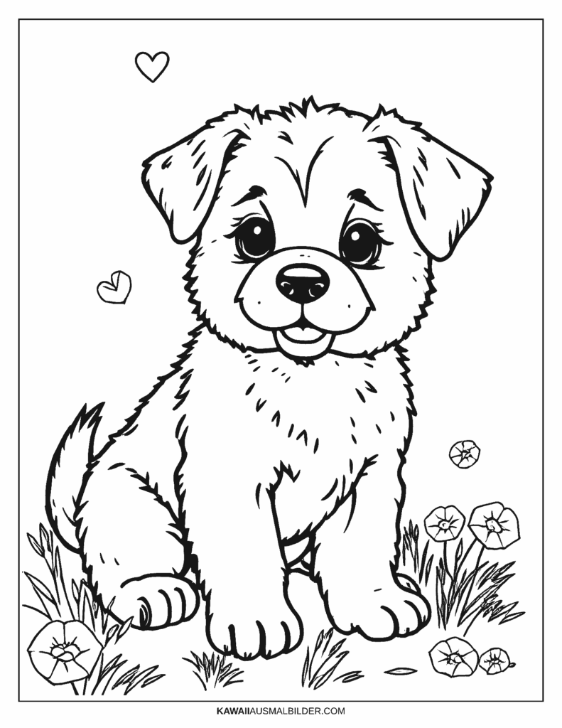 baby hund ausmalbild