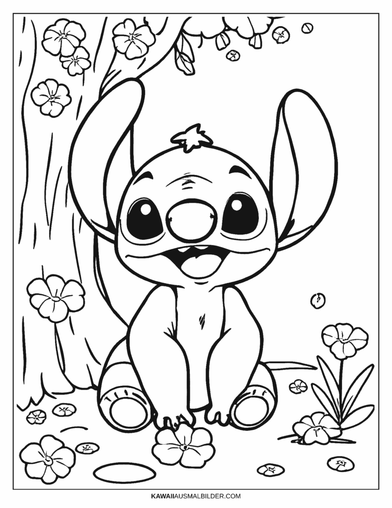 baby stitch ausmalbild
