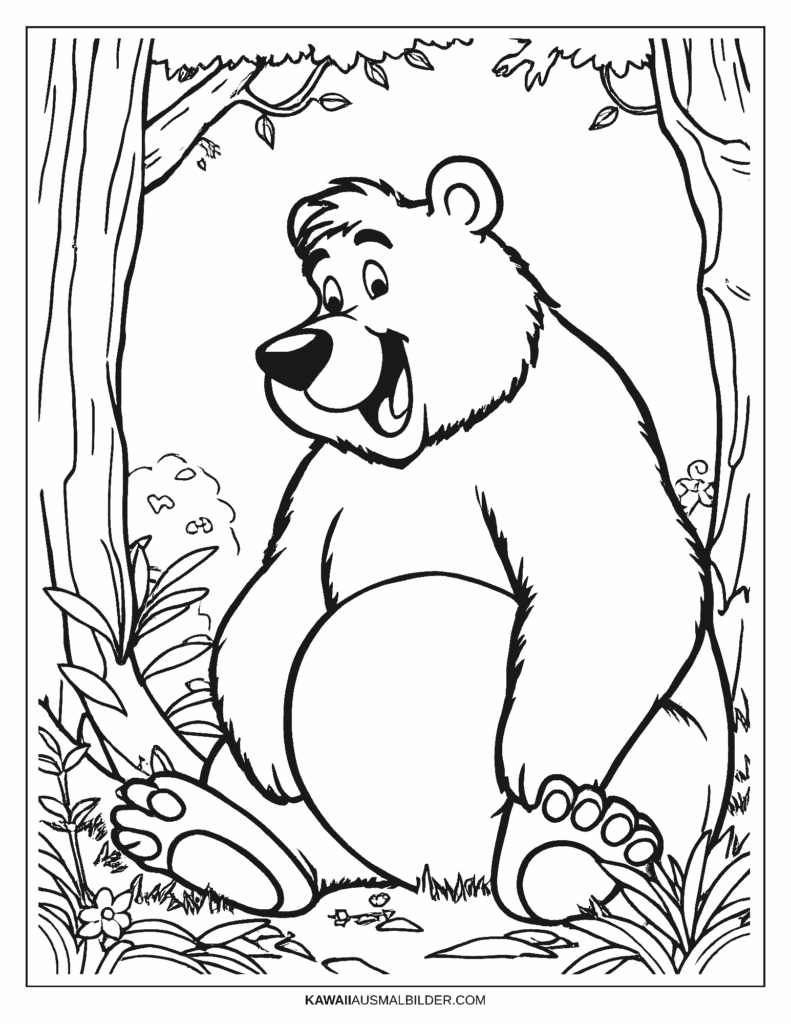 balu der bär ausmalbild