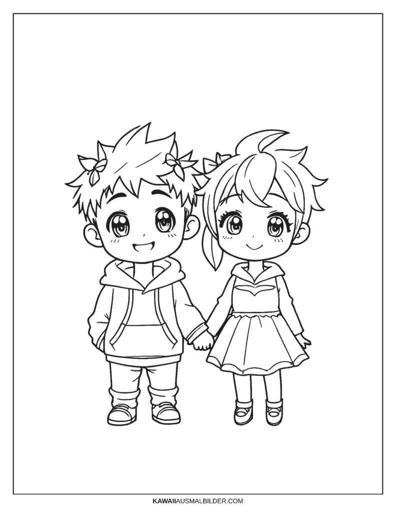 chibi anime ausmalbild