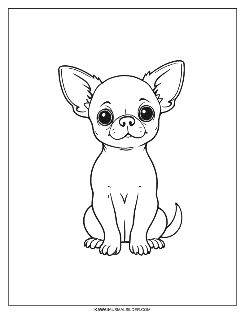 chihuahua hund ausmalbild