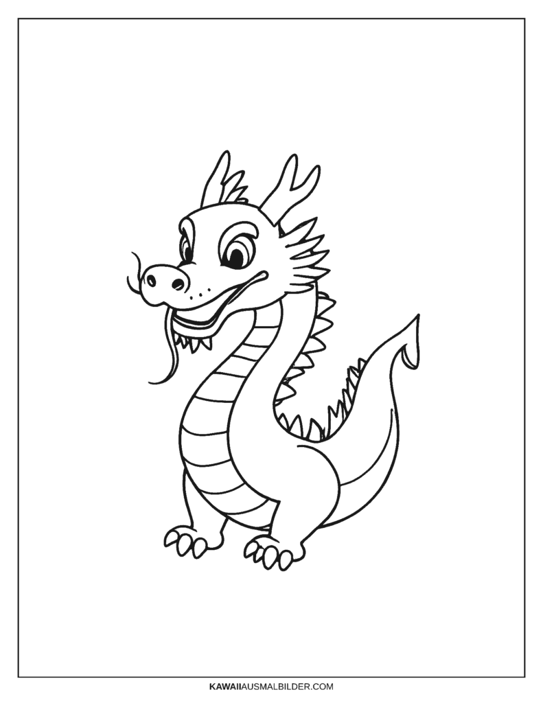 chinesische drachen ausmalbild