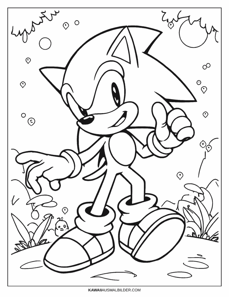 classic sonic ausmalbild