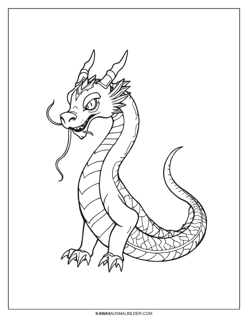coole drachen ausmalbild