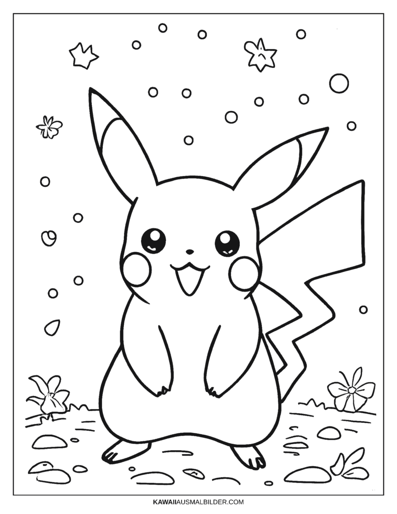 coole pikachu ausmalbild