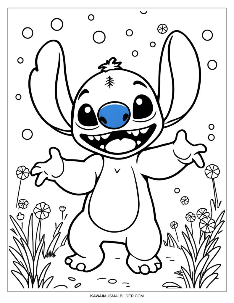 Cool stitch ausmalbild