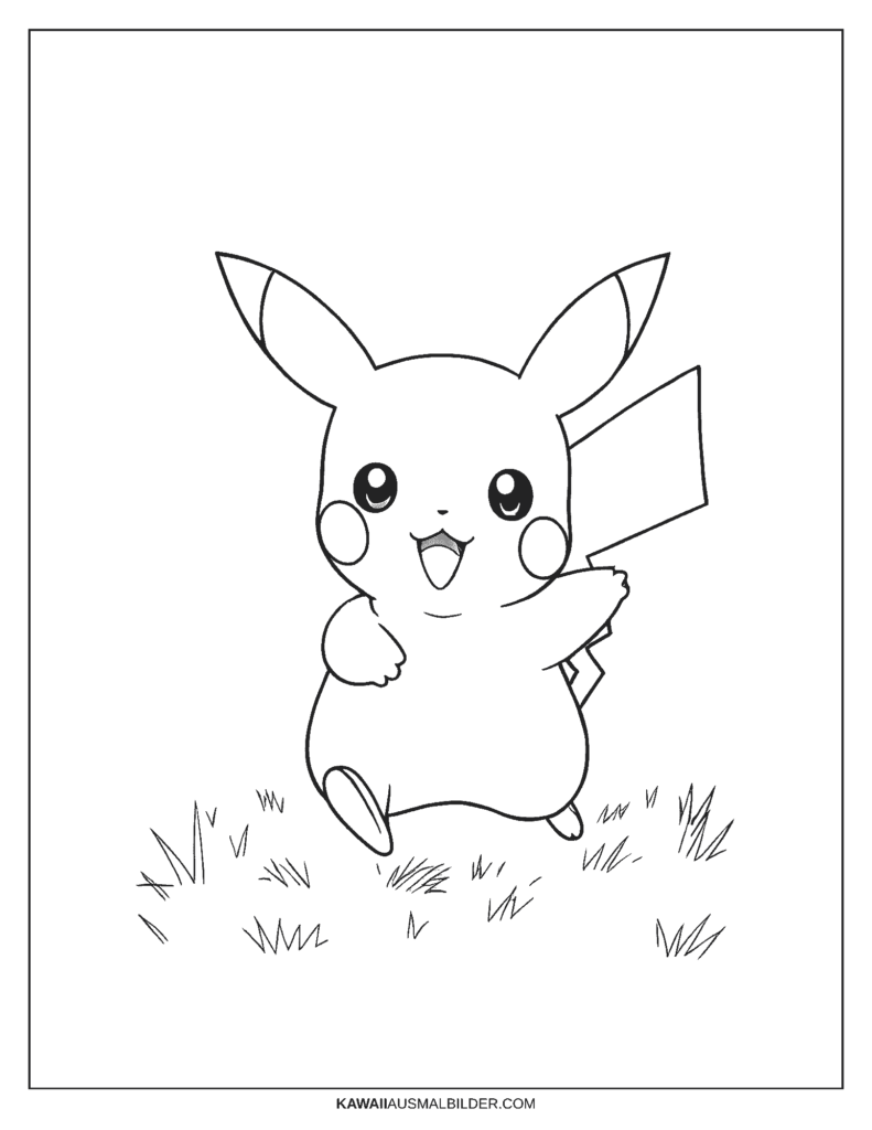 cute pikachu ausmalbild