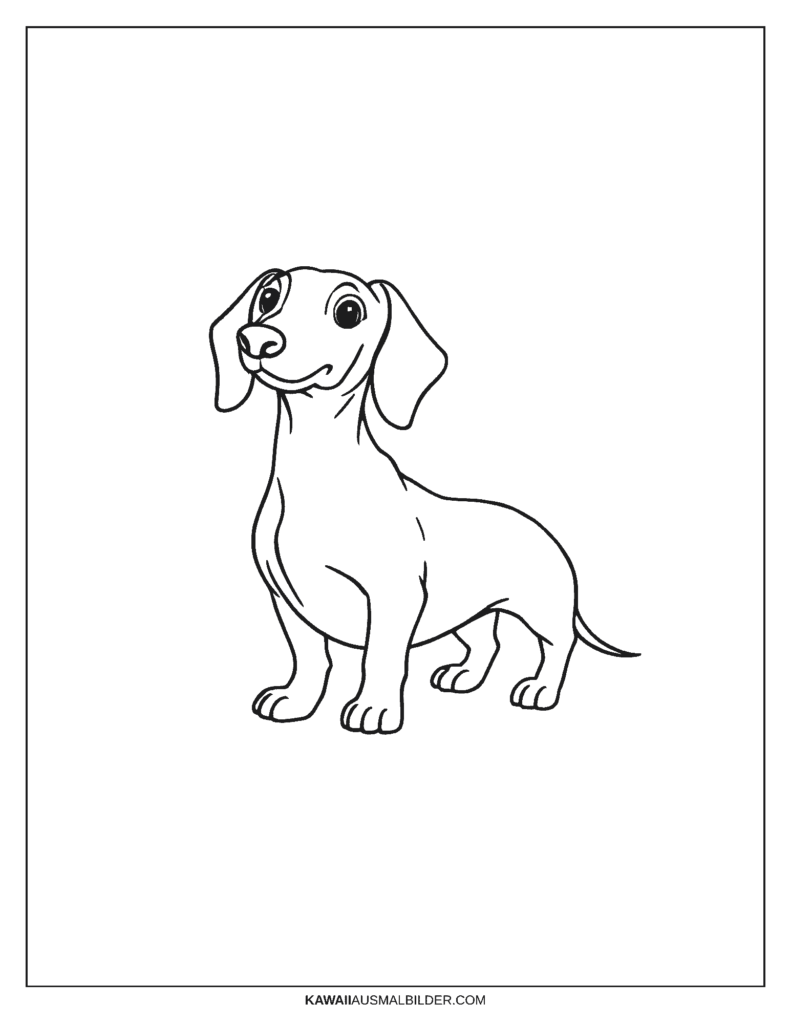 dackel hund ausmalbild 