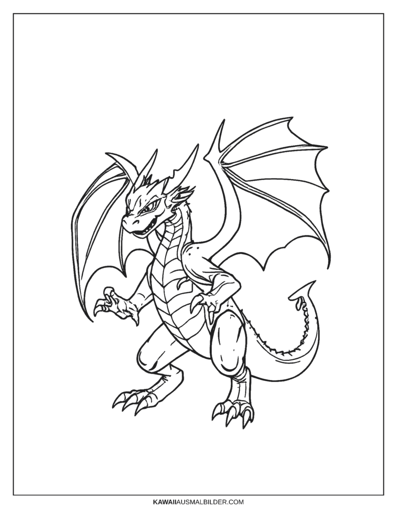 drachen ninja ausmalbild