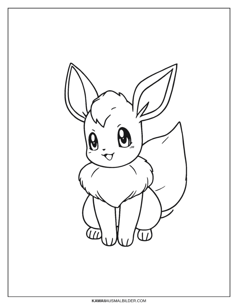 eevee pokemon ausmalbild