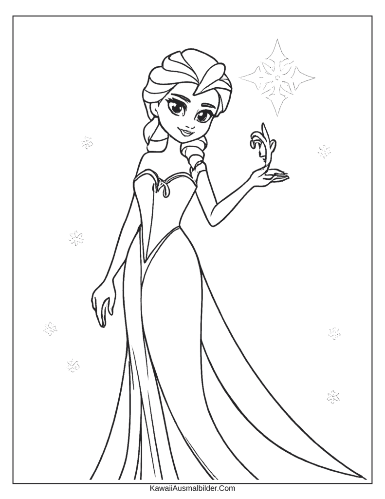einfach elsa ausmalbild