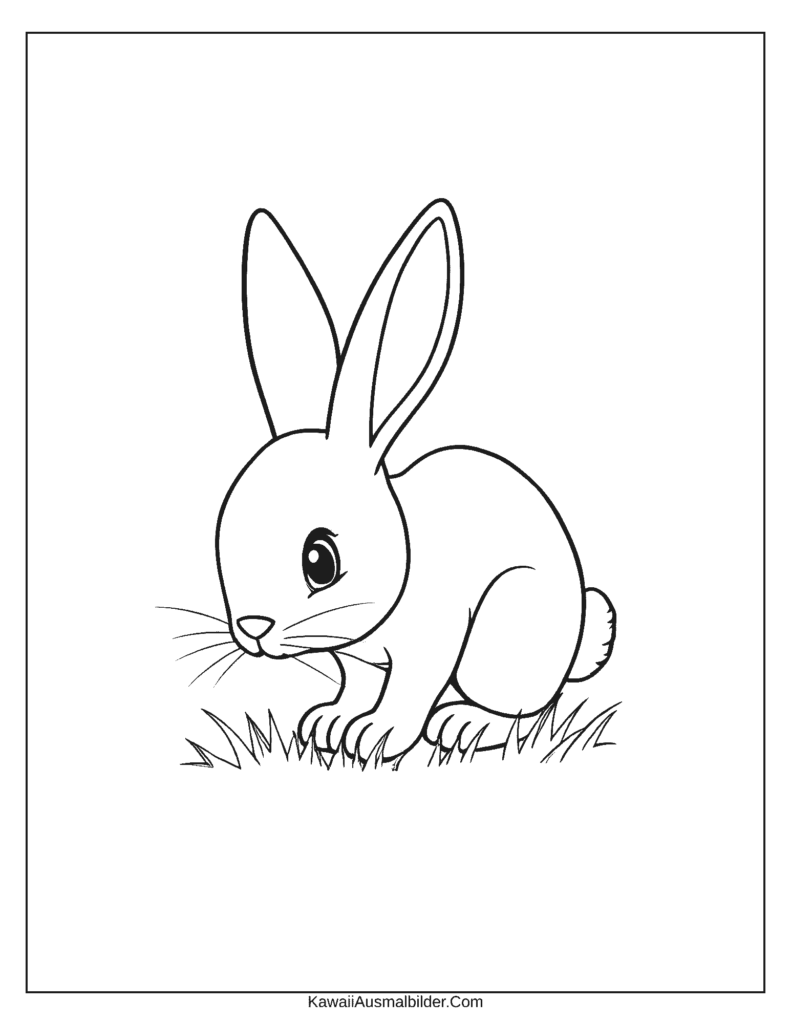 einfach hase ausmalbild