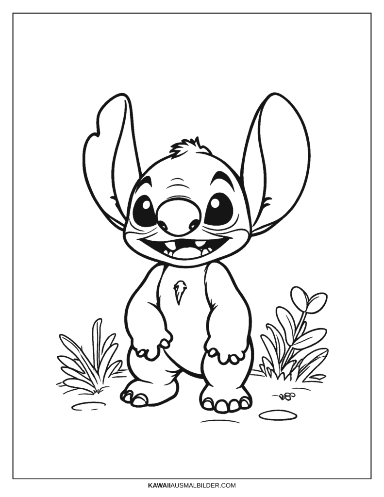 einfach stitch ausmalbild