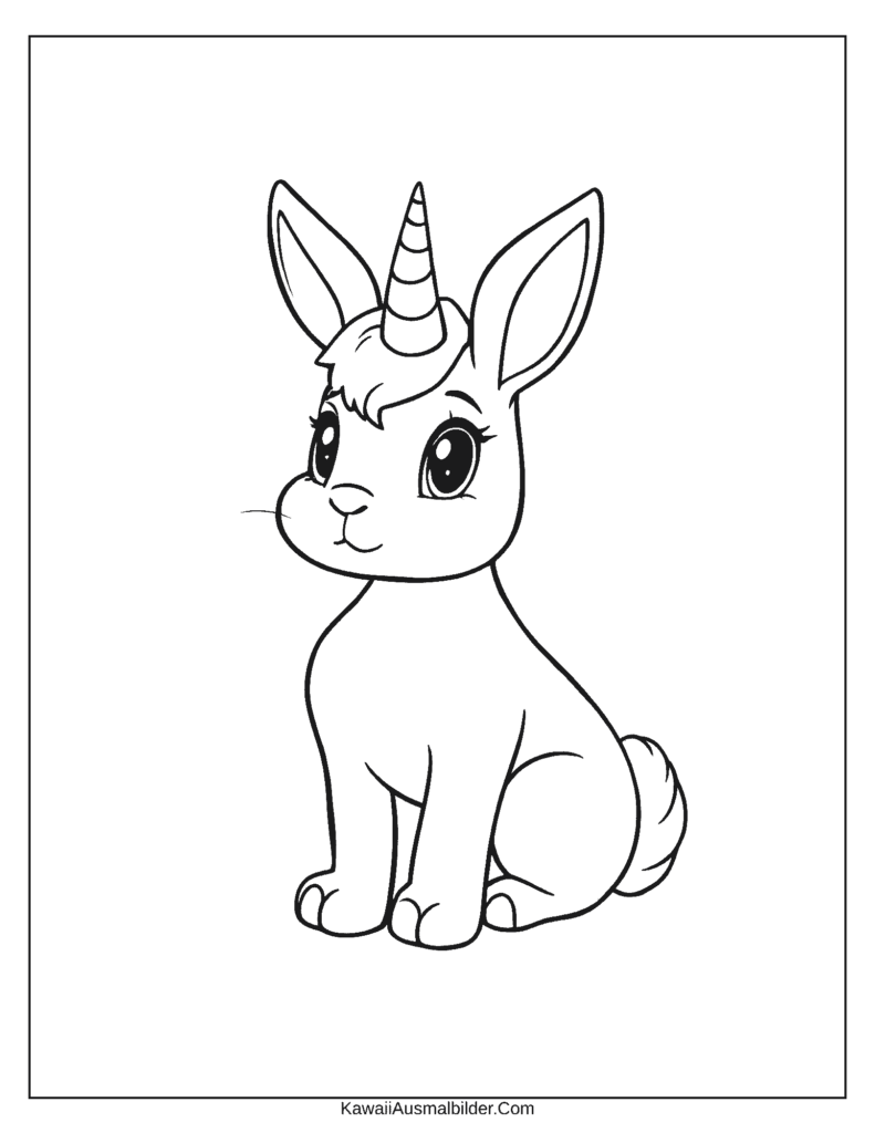einhorn hase ausmalbild