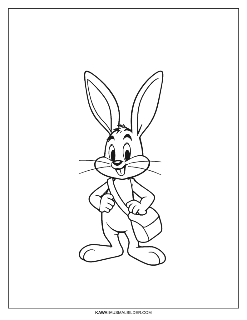 felix der hase ausmalbild