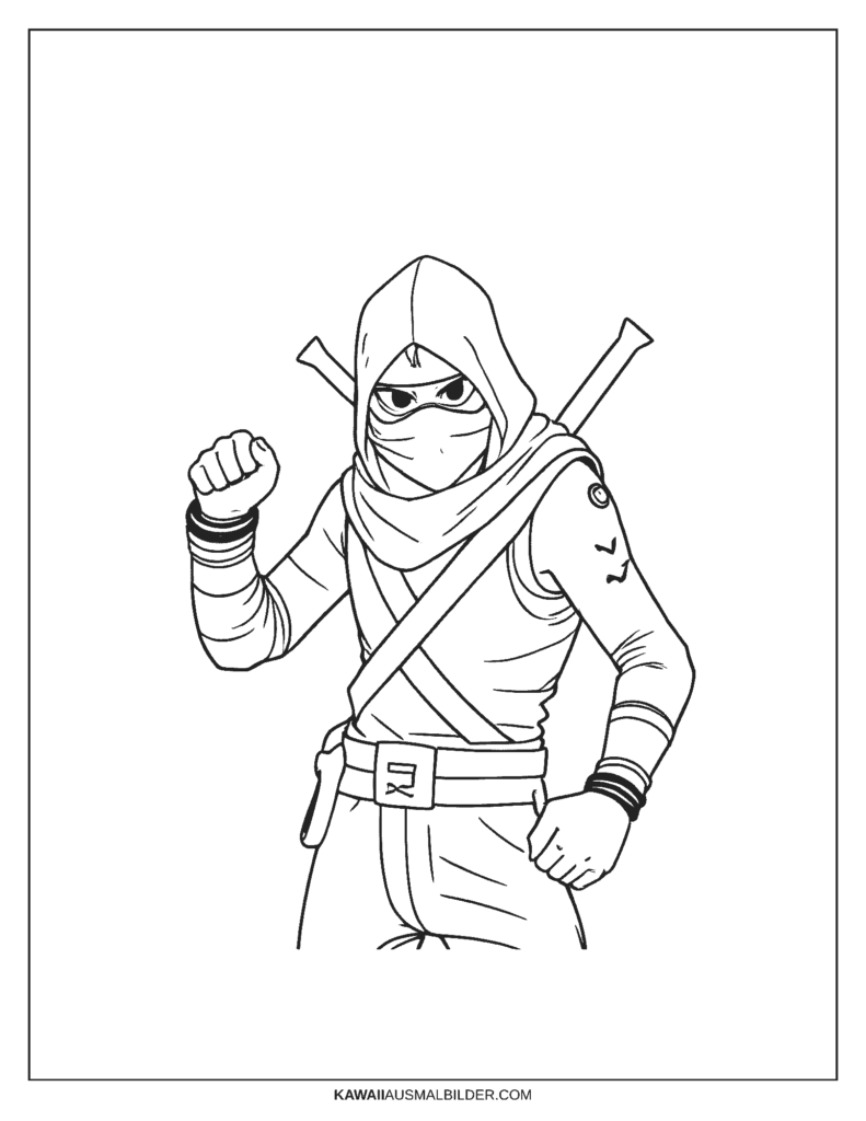 fortnite ausmalbild ninja