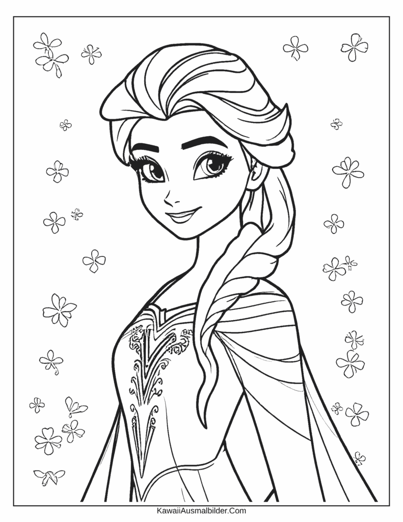 frozen elsa ausmalbild
