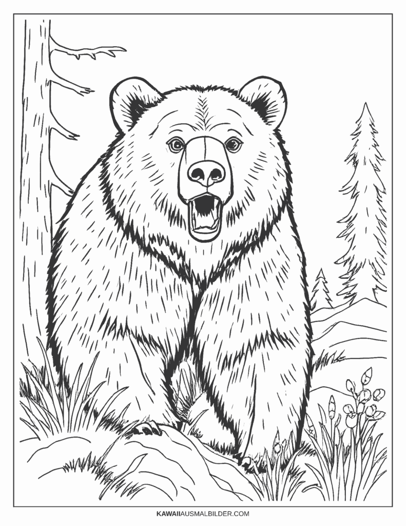 grizzlybär ausmalbild
