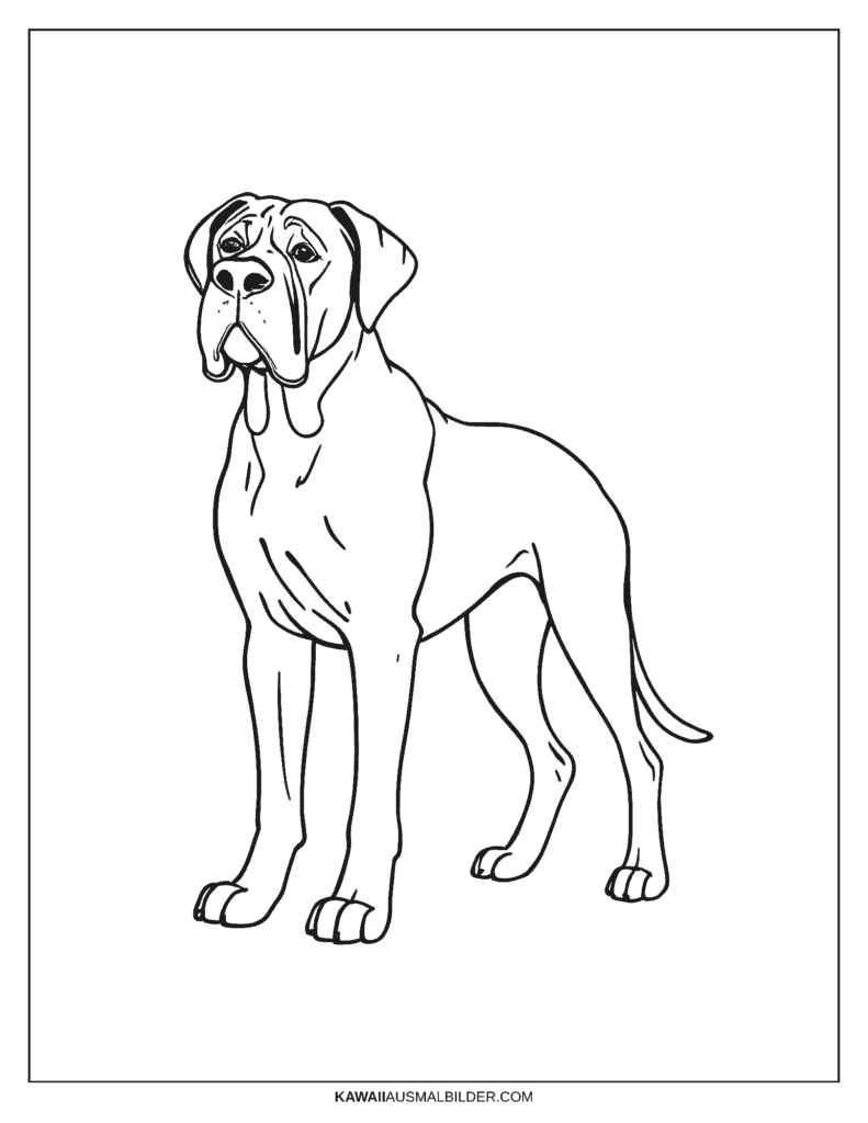 große hund ausmalbild
