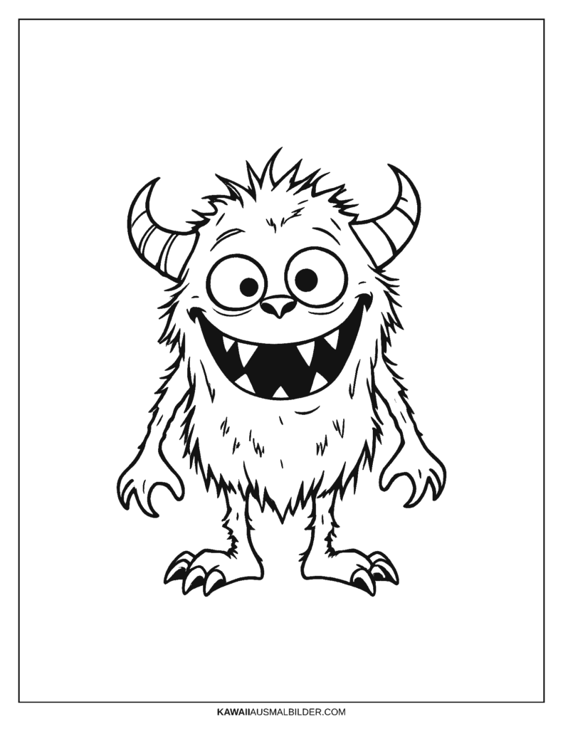 halloween monster ausmalbild