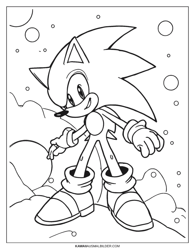 hyper sonic ausmalbild