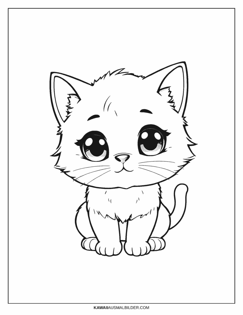 katzen anime ausmalbild