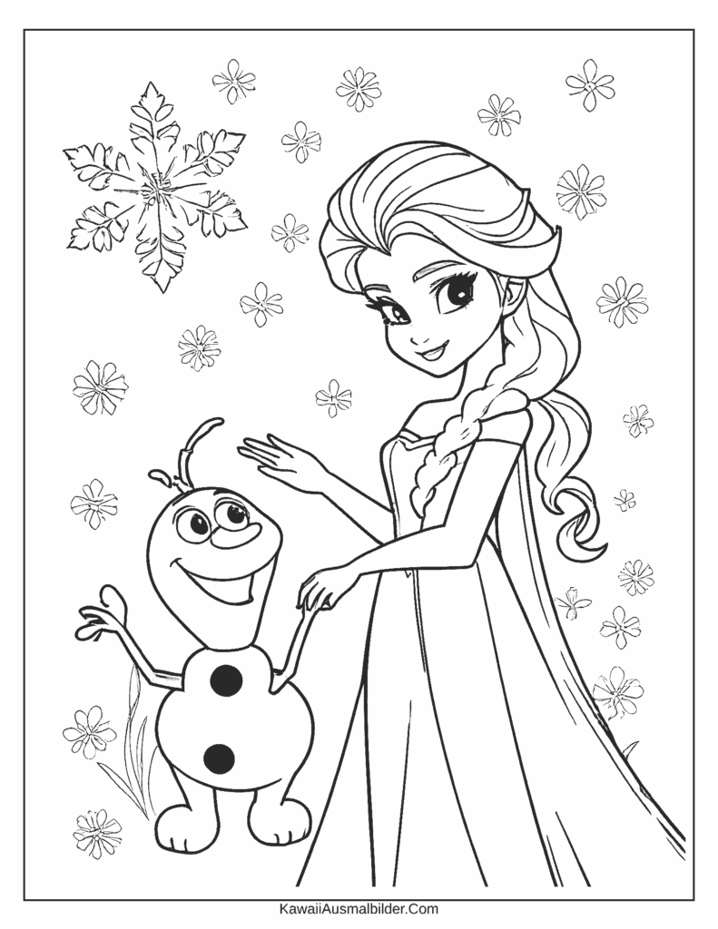kleine elsa ausmalbild
