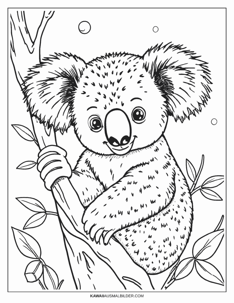koala bär ausmalbild
