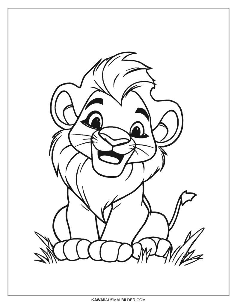 könig der löwen simba ausmalbild