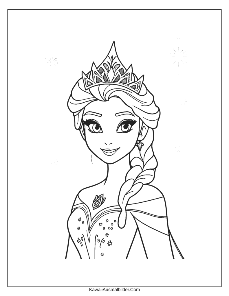 königin elsa ausmalbild