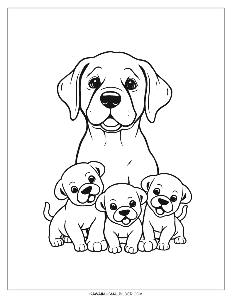 labrador ausmalbild hunde welpen